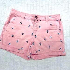 Pink SO shorts with cactuses - size 7